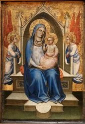 Madonna Entonizada entre Dos Ángeles Adoradores, c.1400